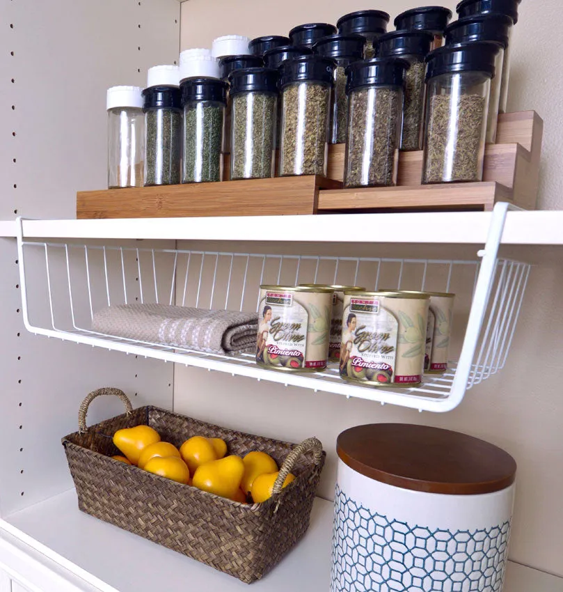 20 Inch Under Shelf Storage Basket - White