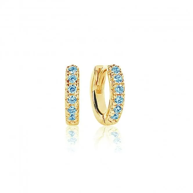 Blue Zirconia Ellera Piccolo Earrings SJ-E1066-BLN(YG)